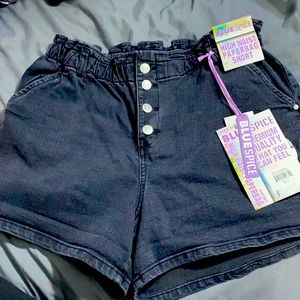 High Waisted Paperbag Shorts